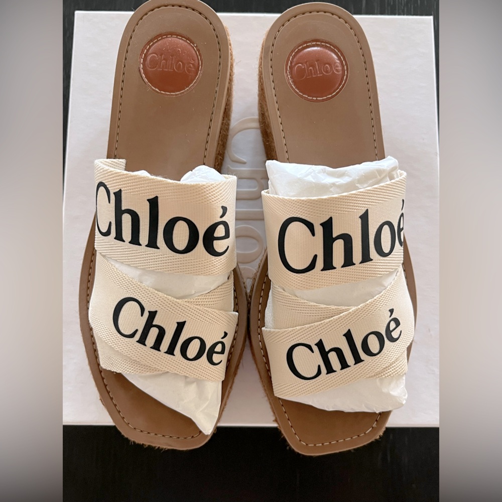 Chloe woody wedge espadrilles